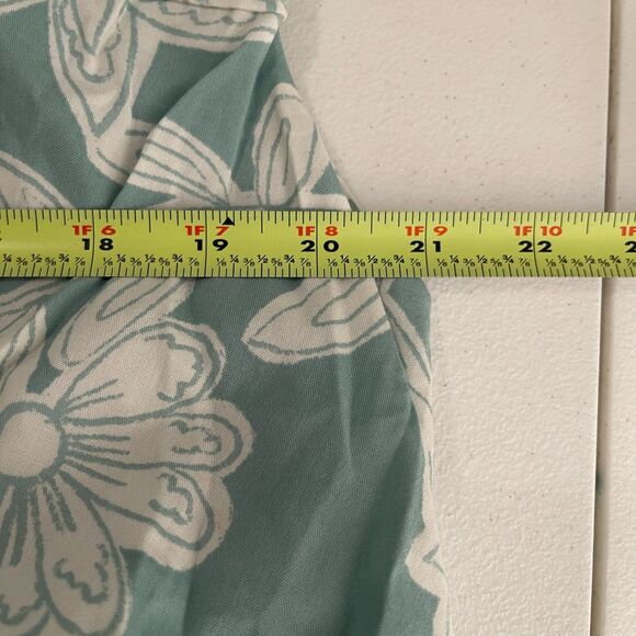 Loft Blouse Women's Large V-Neck Cap Sleeve Bubble Floral Boho Shirt Top - Picture 8 of 9